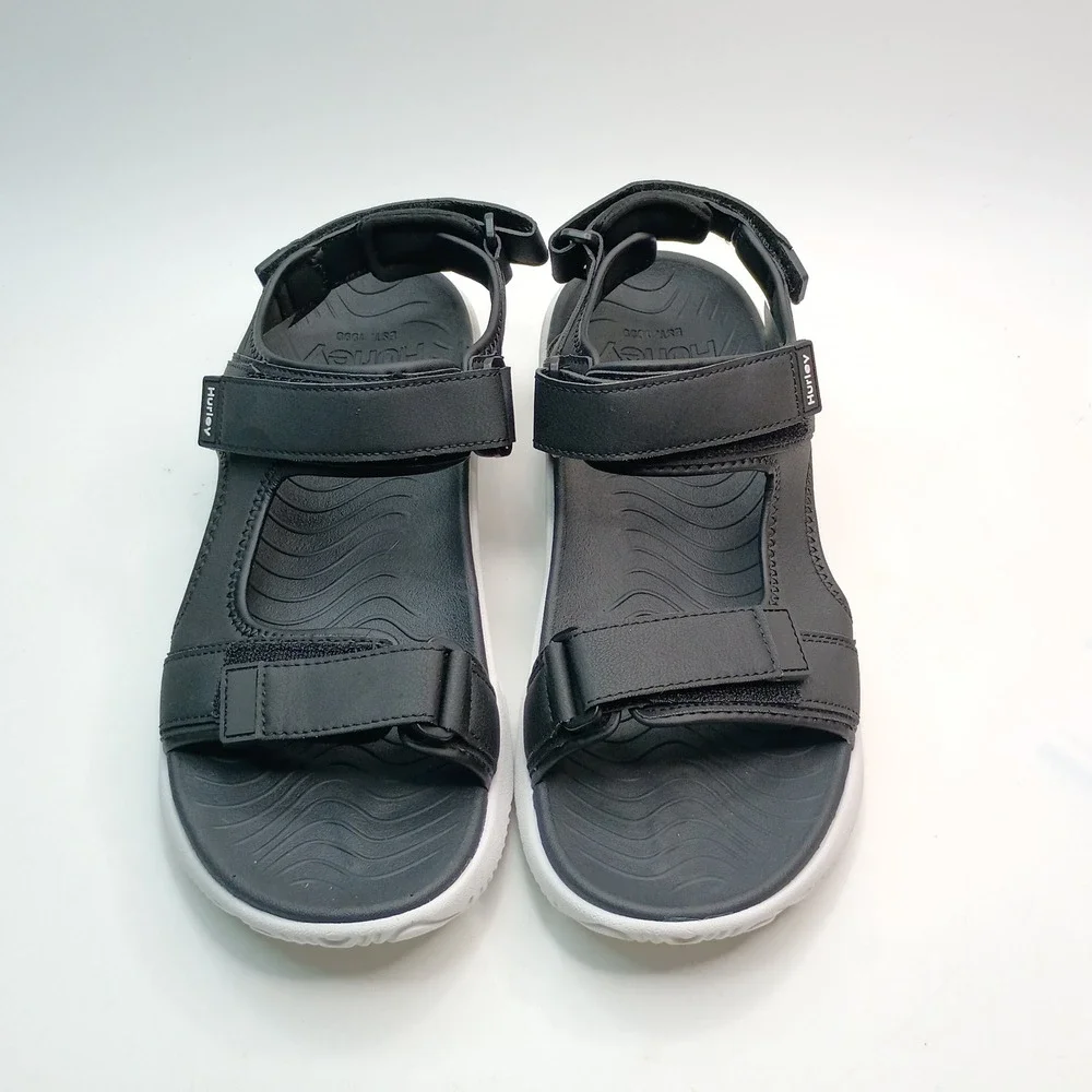 Hurley Oceanside Sport Sandals Men Size 10 Black Adjustable Straps 1961927